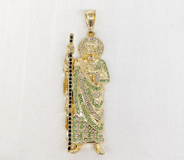 Plated Large Saint Jude Pendant