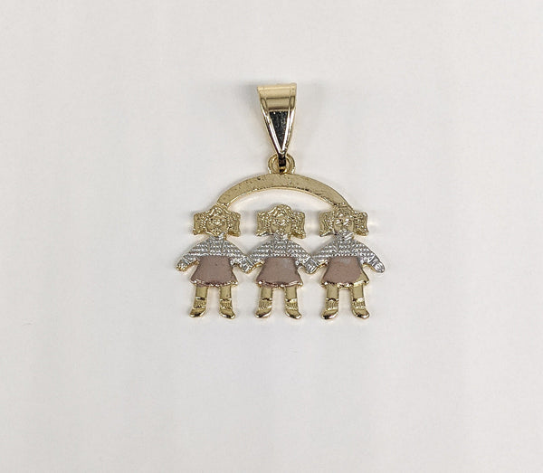 Plated Three Girls Pendant