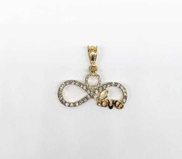 Plated Infinity with "Love" Pendant