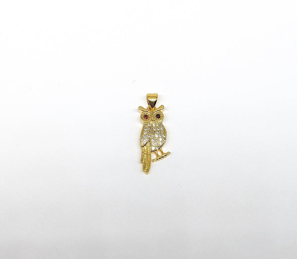Plated Owl Pendant