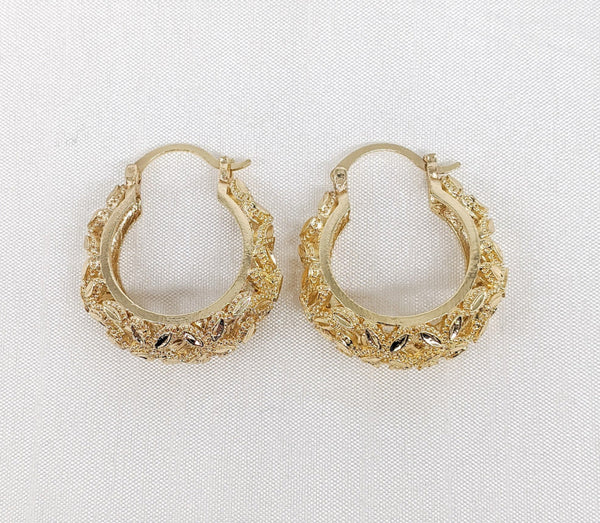 Plated Basket Earring