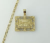 Gold plated star chain necklace with The Last Supper design pendant.

Gold plated chain necklace featuring The Last Supp