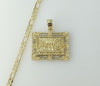 Gold plated figaro chain necklace with diamond cut design and 14K accents.
Gold plated diamond cut figaro chain necklac