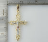 Plated Tri-Color Cross Crucifix 4mm Star Chain Necklace