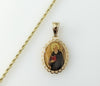 Plated Saint Benedict Pendant Optional 14K 2.5mm-3mm Rope Chain Necklace
