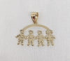 Plated Three Boys and Girl Pendant