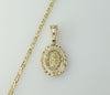 Sweet Fifteen "Mis 15 Años" Blessed Virgin Mary Plated 3mm Star Chain Necklace