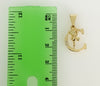 Plated Dainty Letter "C" Virgin Mary Double Pendant 3mm Figaro Chain Necklace