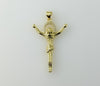 Small Cross Jesus Crucifix Pendant Optional 14K 3mm Flat Mariner Anchor Chain Necklace