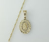 "Mis 15 Años" Blessed Virgin Mary 14K Plated Twist Chain Catholic Necklace