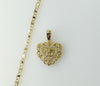 Gold plated flat mariner anchor chain necklace with dainty heart charm.

Gold plated flat mariner anchor chain necklace