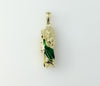 Plated Dainty Multicolor Saint Jude Pendant With Optional 14K 3mm Flat Mariner Anchor Chain Necklace
