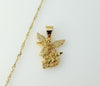 Gold plated 14K twist chain necklace with Archangel Saint Michael pendant.

Gold plated 14K chain and Archangel Saint Mi
