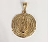 Plated Virgin Mary Medal Pendant With Optional 14K Rope Braided Chain Necklace