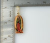 Plated Multicolor Virgin Mary Medal Pendant With Optional 14K 3mm-4mm Chain