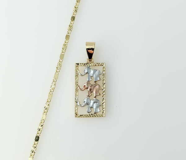 Gold plated tri-color elephant 2mm star chain necklace on delicate links.
Gold plated starfish pattern chain necklace wi