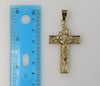 Virgin Mary Jesus Christ Crucifix Cross Plated 3mm Figaro Chain Necklace