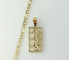 Gold plated figaro chain elephant necklace made of sterling silver base metal.

Gold plated sterling silver base metal e