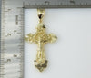 Spiritual Plated Cross Jesus Crucifix 14K 4mm Diamond Cut Figaro Chain Necklace