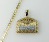 Small Multicolor The Last Supper Plated 3mm Figaro Chain Catholic Necklace