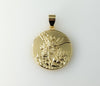 Plated Archangel Saint Michael Medal Pendant Optional 14K 3mm-4mm Rope Chain