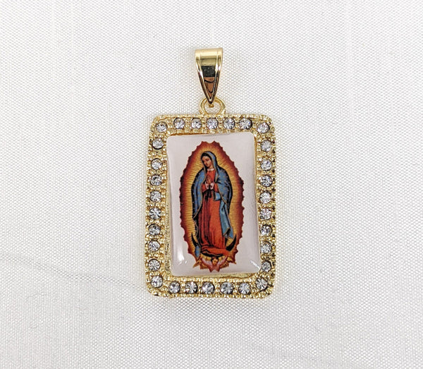 Plated Virgin Mary Pendant