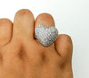 Rhodium Plated Heart Ring