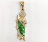 Plated Multicolor Saint Jude Pendant