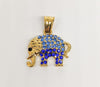 Plated Blue Elephant Pendant