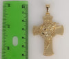 Plated Cross 4mm Rope/Braided Chain Necklace