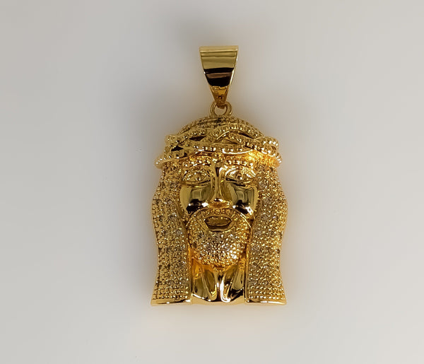 Plated Blinged Jesus Pendant