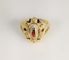Plated Multicolor Virgin Mary Ring