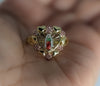 Plated Multicolor Virgin Mary Ring