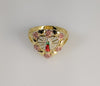 Plated Multicolor Virgin Mary Ring