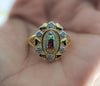 Plated Multicolor Virgin Mary Ring