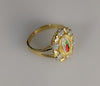 Plated Multicolor Virgin Mary Ring