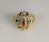 Plated Multicolor Virgin Mary Ring