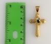 Plated Cross 3mm Rope/Braided Chain Necklace
