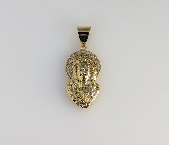 Plated Dainty Jesus Pendant