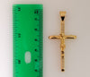 Plated Cross 3mm Figaro Chain Necklace