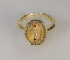 Plated Adjustable Virgin Mary Ring