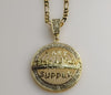 Plated Large The Last Supper 5mm Figaro Chain Necklace