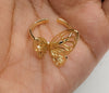 Plated Adjustable Butterfly Ring
