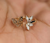Plated Adjustable Butterfly Ring