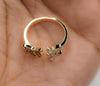 Plated Adjustable Butterfly Ring
