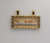 Plated Tri-Color The Last Supper Bar Pendant