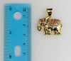 Plated Tri-Color Elephant Pendant