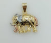 Plated Tri-Color Elephant Pendant