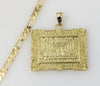 Plated The Last Supper Portrait Pendant 5mm Figaro Chain Necklace