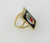 Plated Multicolor Virgin Mary Adjustable Ring